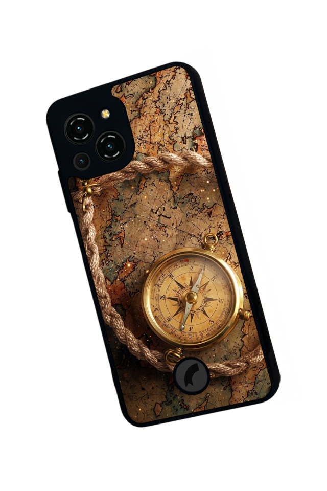 Reeder S23 Pro Max Uyumlu Pusula Tasarımlı Glossy Premium Kılıf