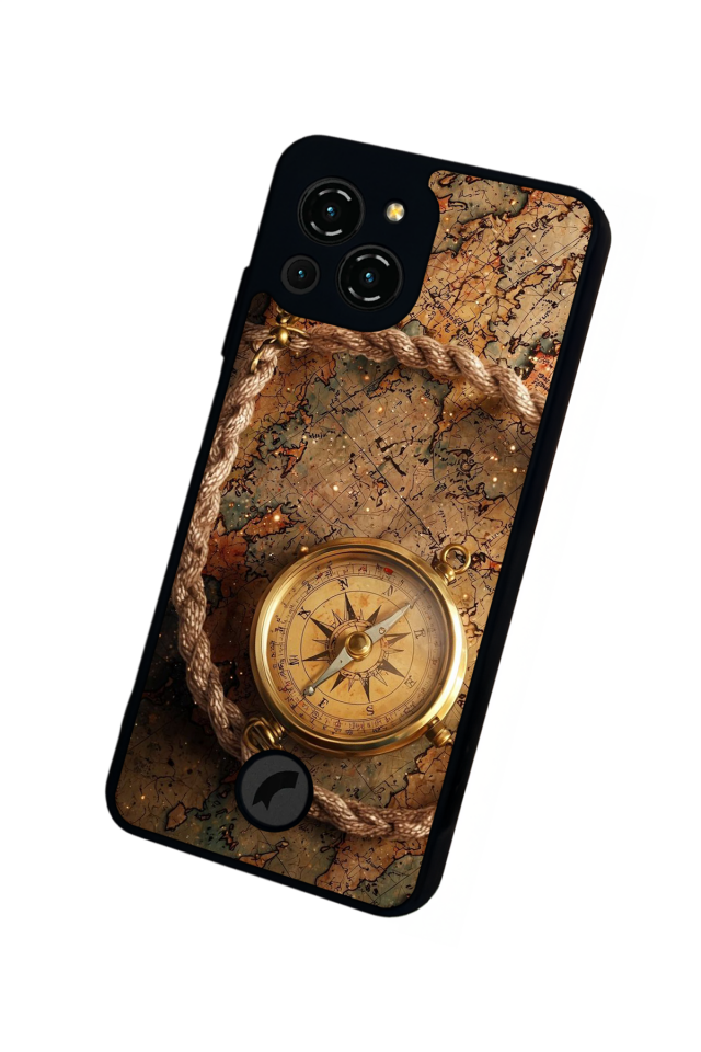 Reeder S23 Pro Max Uyumlu Pusula Tasarımlı Glossy Premium Kılıf