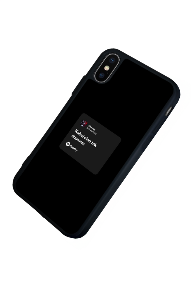 iPhone X/ XS Uyumlu Sarki Sozleri Tasarımlı Glossy Premium Kılıf