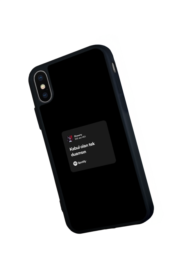 iPhone X/ XS Uyumlu Sarki Sozleri Tasarımlı Glossy Premium Kılıf