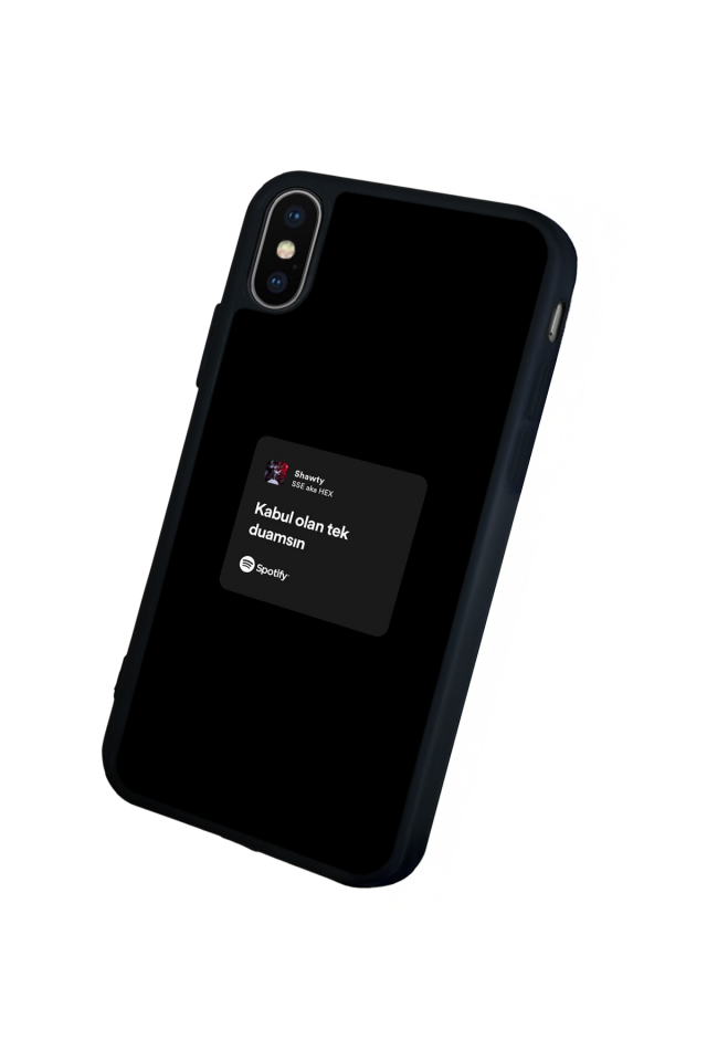 iPhone X/ XS Uyumlu Sarki Sozleri Tasarımlı Glossy Premium Kılıf