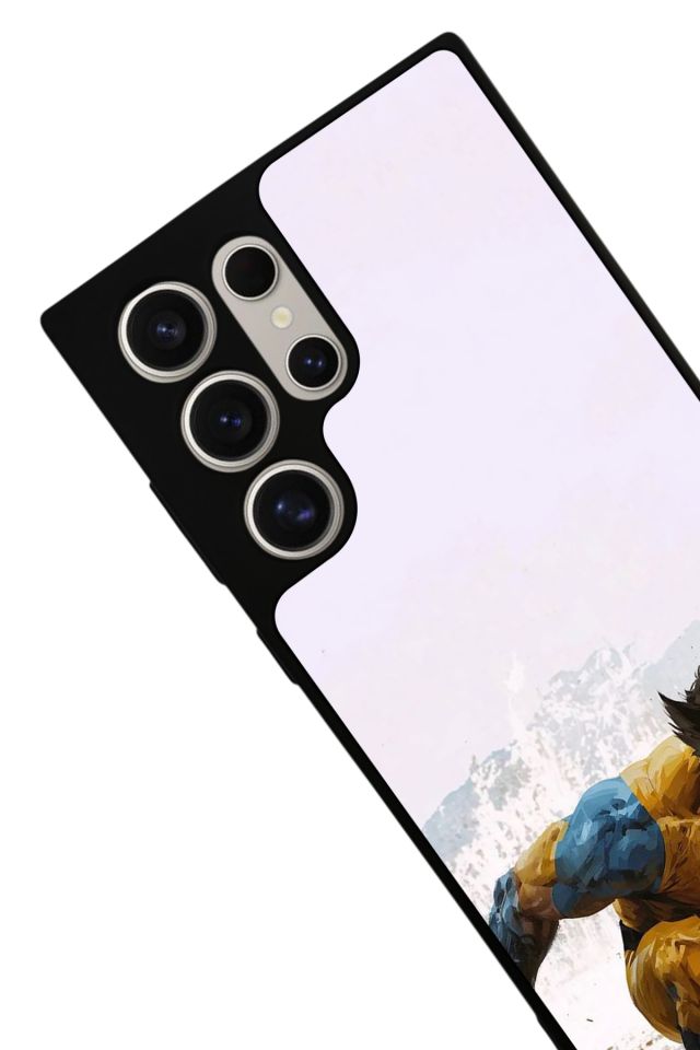 Samsung Galaxy S22 Ultra Uyumlu Wolverine Tasarımlı Glossy Premium Kılıf