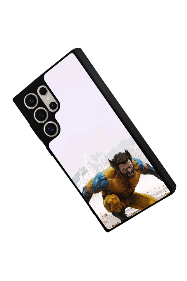 Samsung Galaxy S22 Ultra Uyumlu Wolverine Tasarımlı Glossy Premium Kılıf