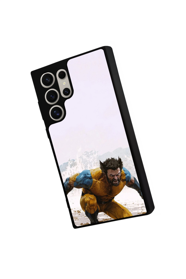 Samsung Galaxy S22 Ultra Uyumlu Wolverine Tasarımlı Glossy Premium Kılıf