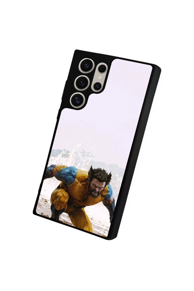 Samsung Galaxy S22 Ultra Uyumlu Wolverine Tasarımlı Glossy Premium Kılıf