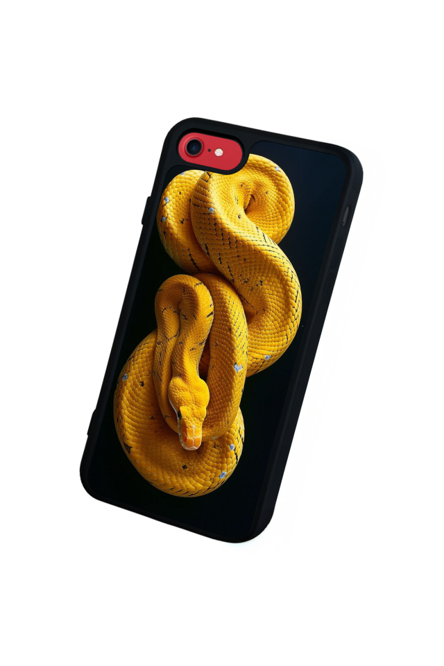 iPhone SE Uyumlu Yılan Tasarımlı Glossy Premium Kılıf