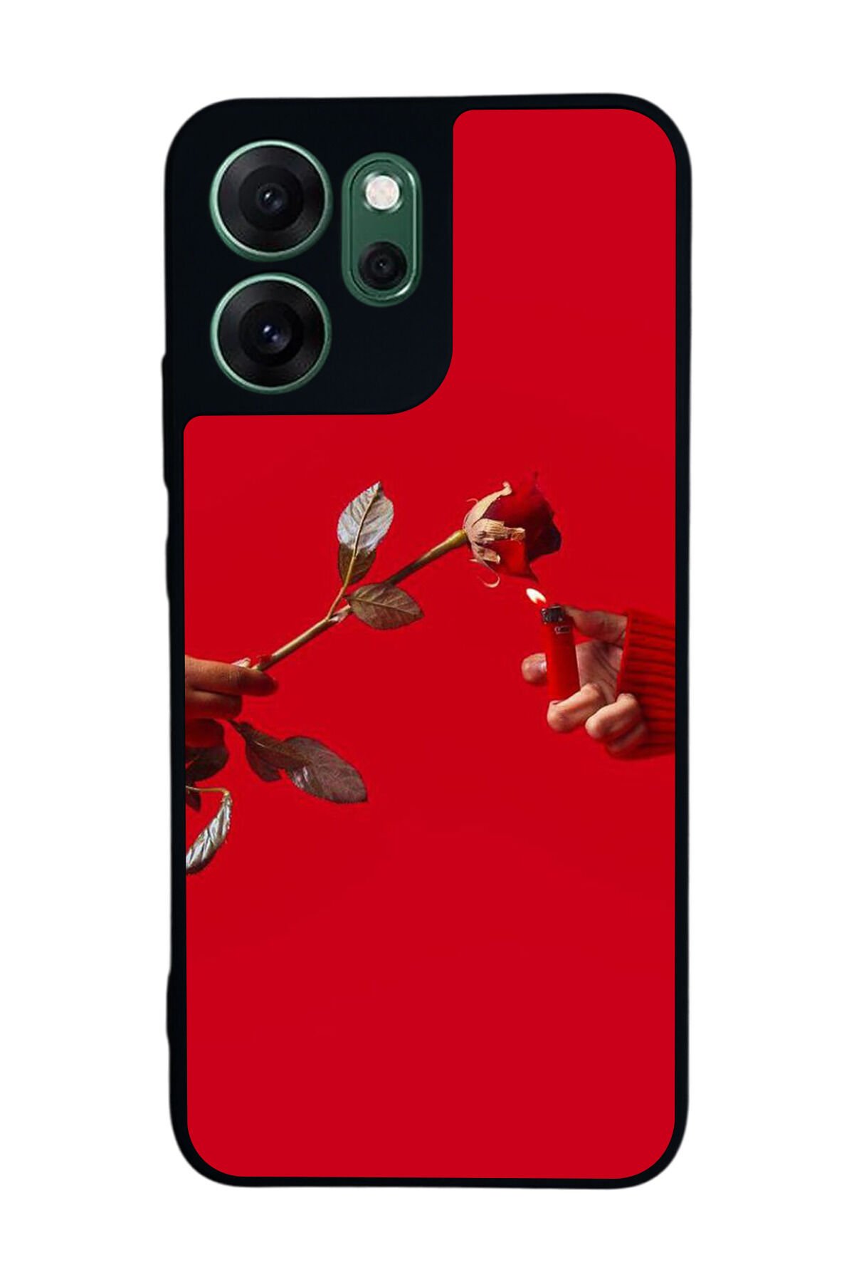 Oppo Reno 14F Uyumlu Kirmizi Tasarımlı Glossy Premium Kılıf