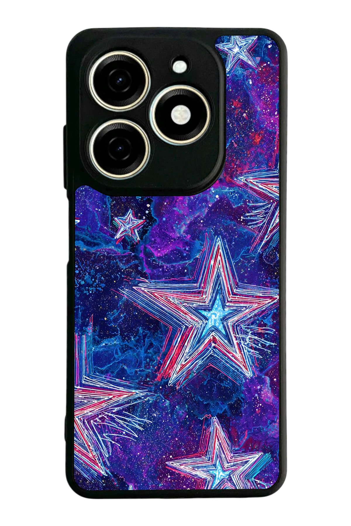 Infınıx Smart 8 Pro Uyumlu Retro Yildizlar Tasarımlı Glossy Premium Kılıf