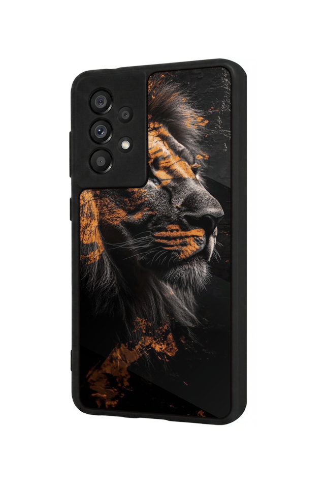 Samsung Galaxy A73 Uyumlu Aslan Tasarımlı Glossy Premium Kılıf