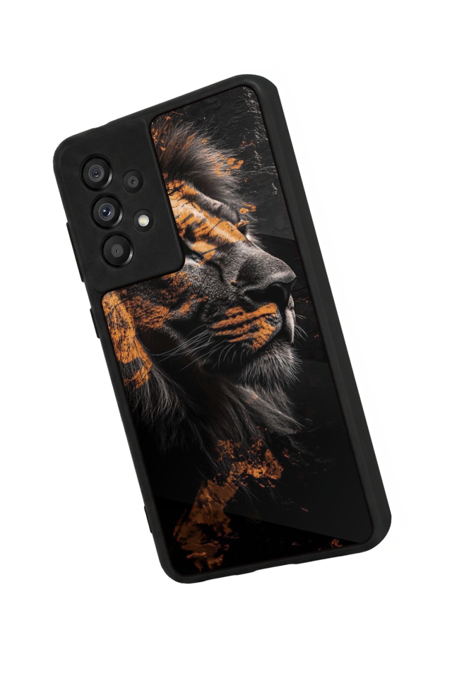 Samsung Galaxy A73 Uyumlu Aslan Tasarımlı Glossy Premium Kılıf
