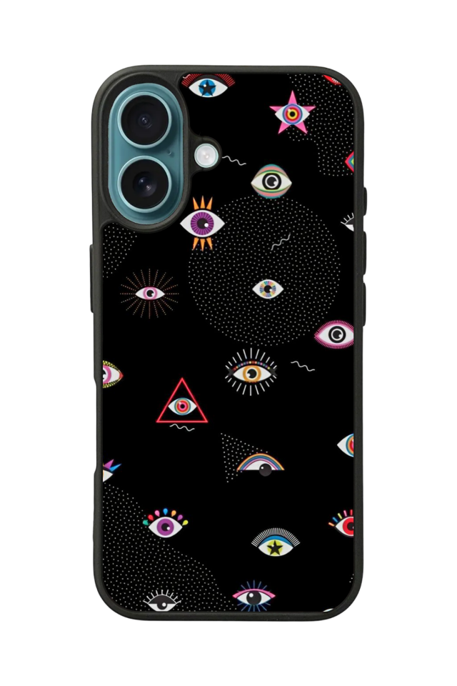 iPhone 16 Plus Uyumlu Göz Tasarımlı Glossy Premium Kılıf