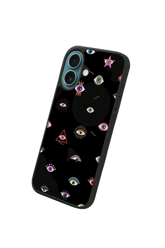 iPhone 16 Plus Uyumlu Göz Tasarımlı Glossy Premium Kılıf