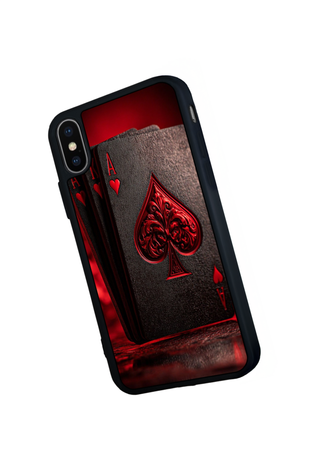 iPhone XS Max Uyumlu Kart Tasarımlı Glossy Premium Kılıf