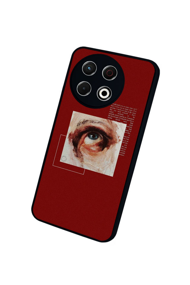 Tecno Spark 30 Pro Uyumlu Kirmizi Tasarımlı Glossy Premium Kılıf