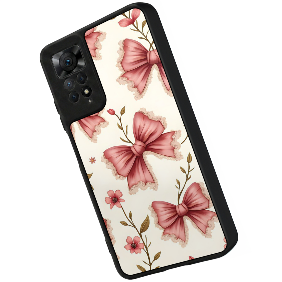 Xiaomi Redmi Note 11 Pro Uyumlu Kurdele Tasarımlı Glossy Premium Kılıf