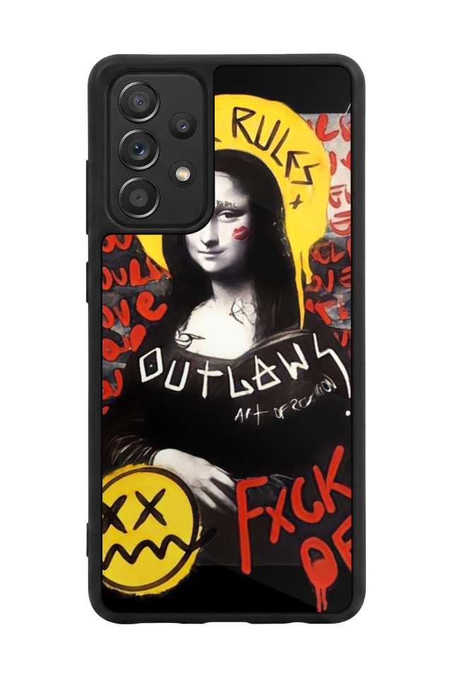 Samsung Galaxy A72 Uyumlu Monalisa Tasarımlı Glossy Premium Kılıf