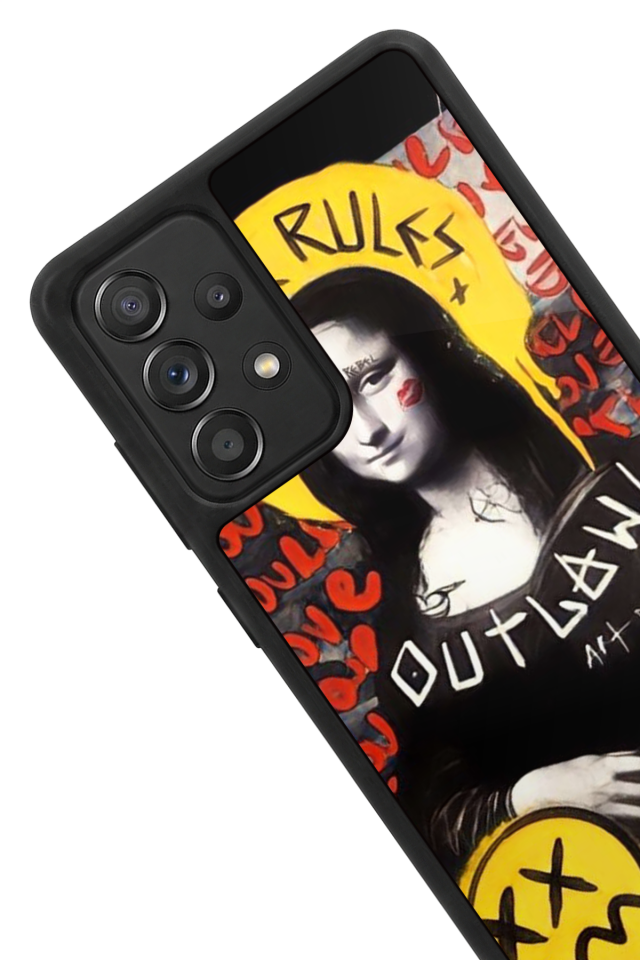 Samsung Galaxy A72 Uyumlu Monalisa Tasarımlı Glossy Premium Kılıf