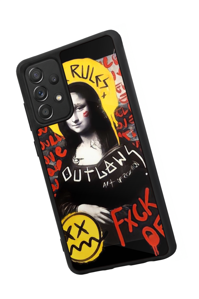 Samsung Galaxy A72 Uyumlu Monalisa Tasarımlı Glossy Premium Kılıf
