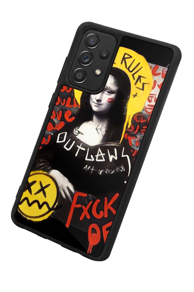 Samsung Galaxy A72 Uyumlu Monalisa Tasarımlı Glossy Premium Kılıf