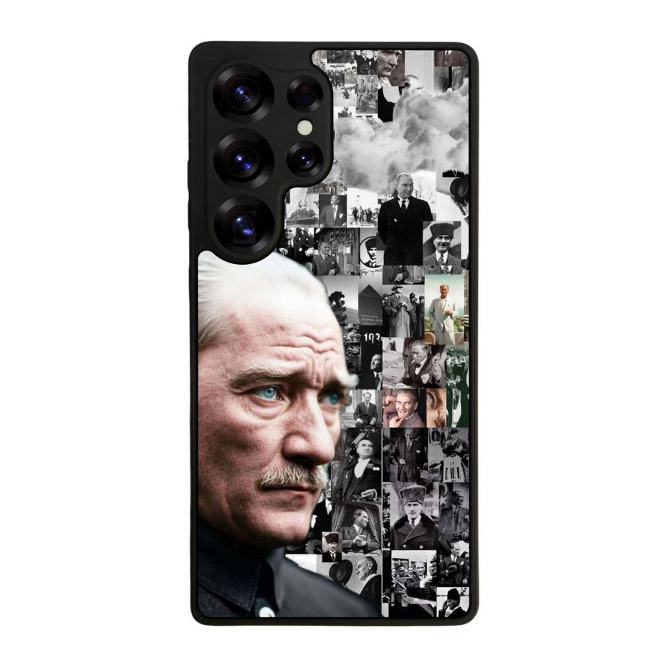 Samsung Galaxy S25 Ultra Uyumlu Mustafa Kemal Ataturk Tasarımlı Glossy Premium Kılıf