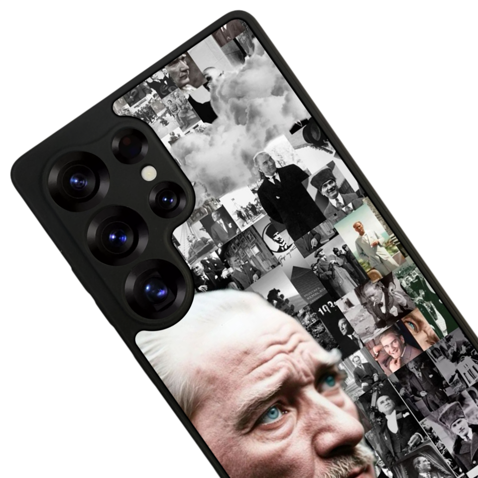Samsung Galaxy S25 Ultra Uyumlu Mustafa Kemal Ataturk Tasarımlı Glossy Premium Kılıf