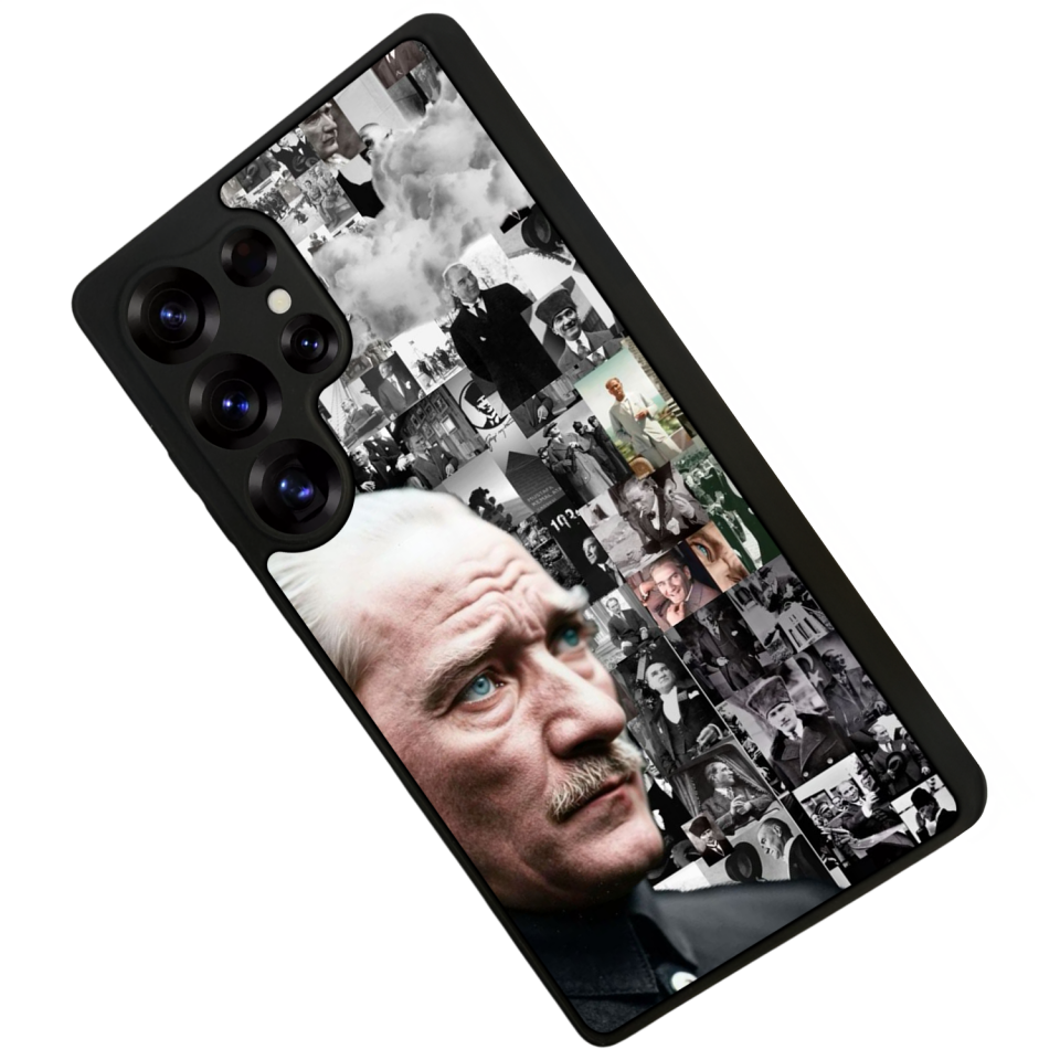 Samsung Galaxy S25 Ultra Uyumlu Mustafa Kemal Ataturk Tasarımlı Glossy Premium Kılıf