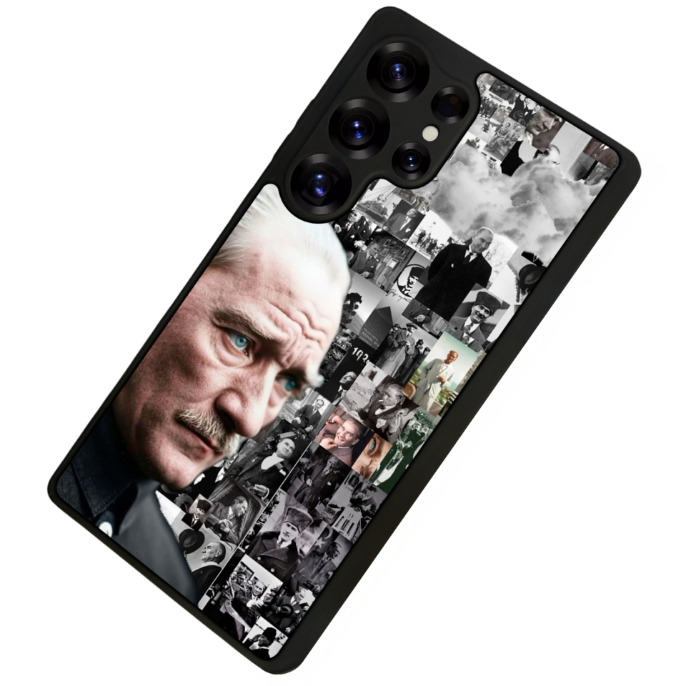 Samsung Galaxy S25 Ultra Uyumlu Mustafa Kemal Ataturk Tasarımlı Glossy Premium Kılıf