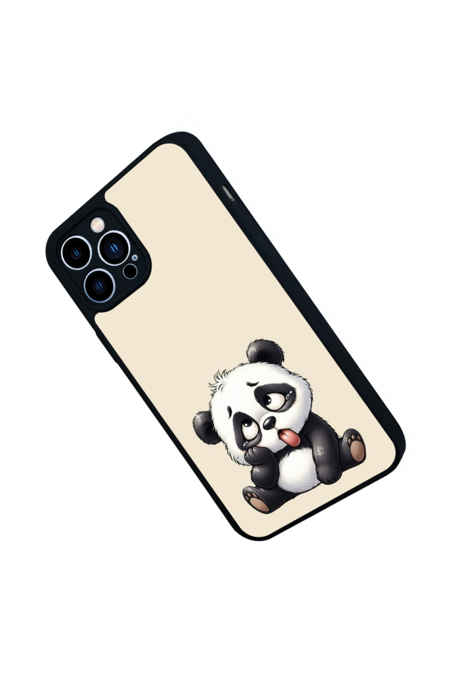 iPhone 13 Pro Max Uyumlu Panda Tasarımlı Glossy Premium Kılıf