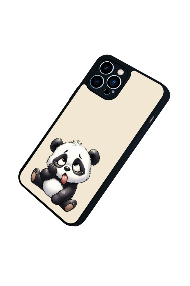 iPhone 13 Pro Max Uyumlu Panda Tasarımlı Glossy Premium Kılıf