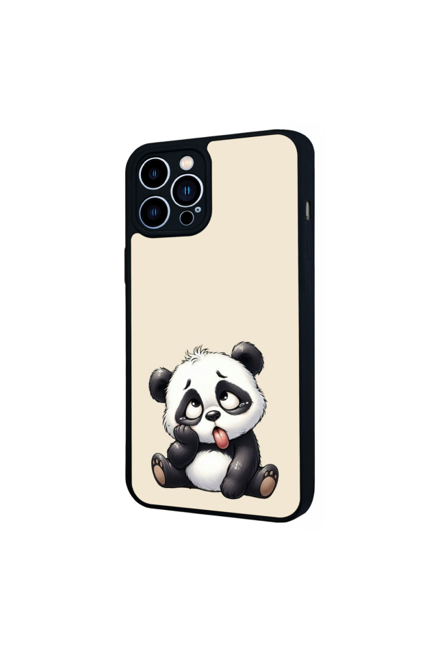 iPhone 13 Pro Max Uyumlu Panda Tasarımlı Glossy Premium Kılıf