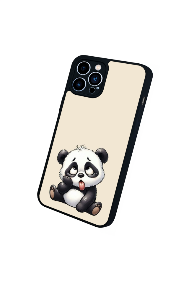 iPhone 13 Pro Max Uyumlu Panda Tasarımlı Glossy Premium Kılıf