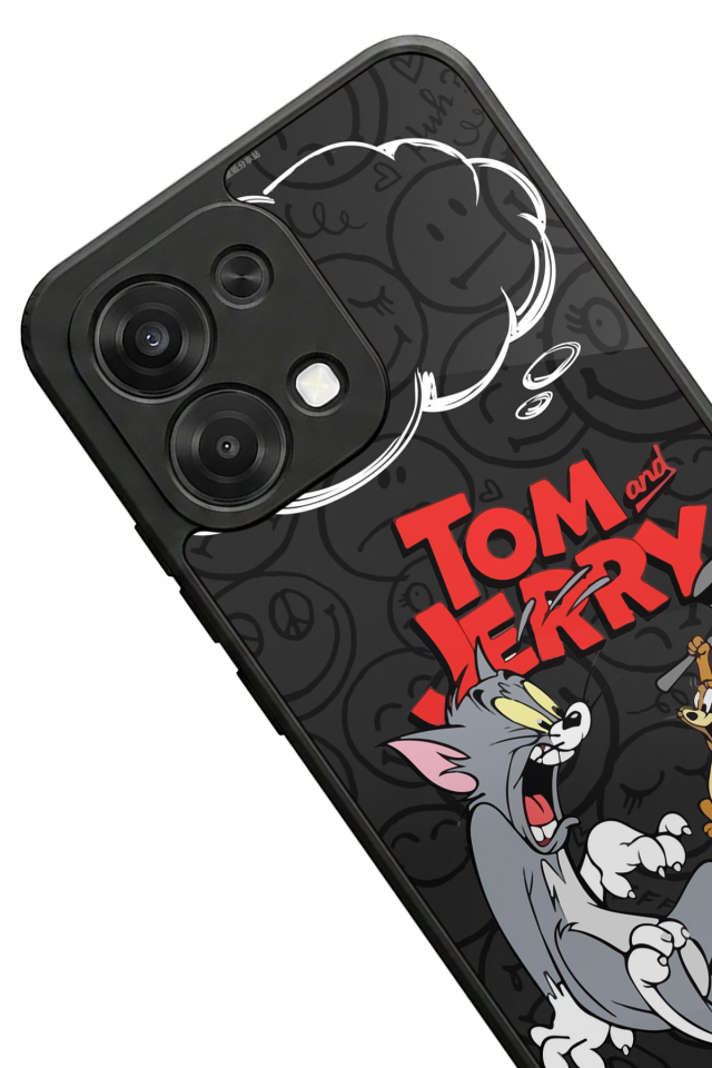 Oppo A6 Pro Uyumlu Tom And Jerry Tasarımlı Glossy Premium Kılıf