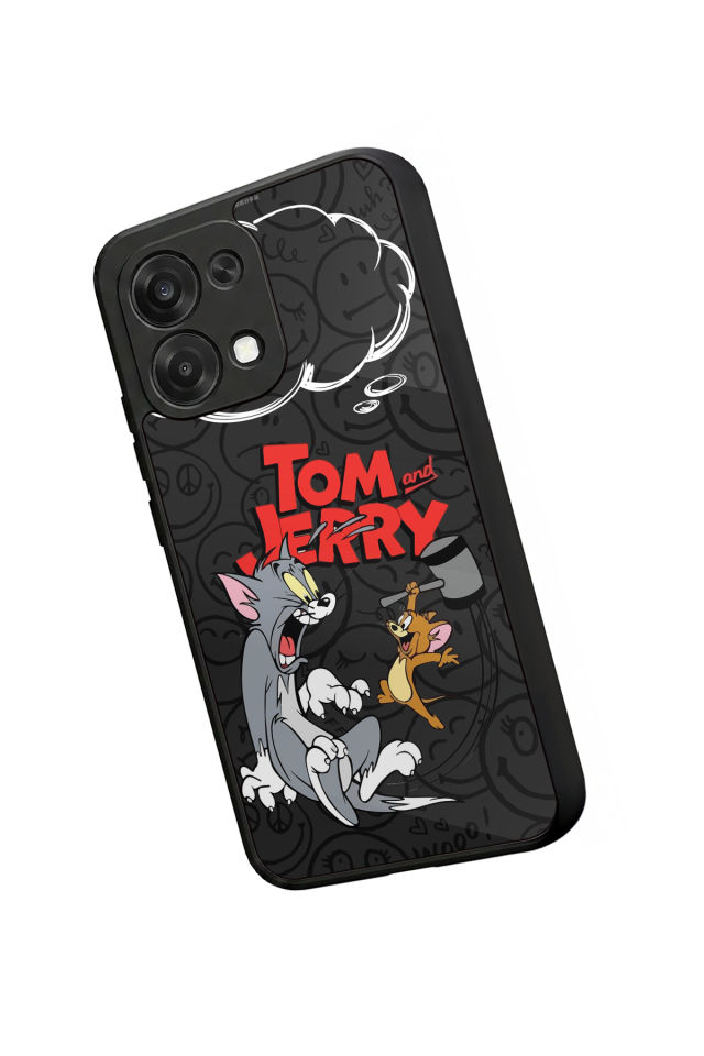 Oppo A6 Pro Uyumlu Tom And Jerry Tasarımlı Glossy Premium Kılıf