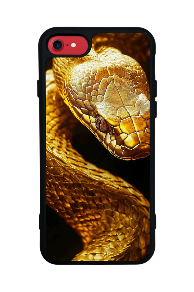 iPhone SE Uyumlu Yılan Tasarımlı Glossy Premium Kılıf