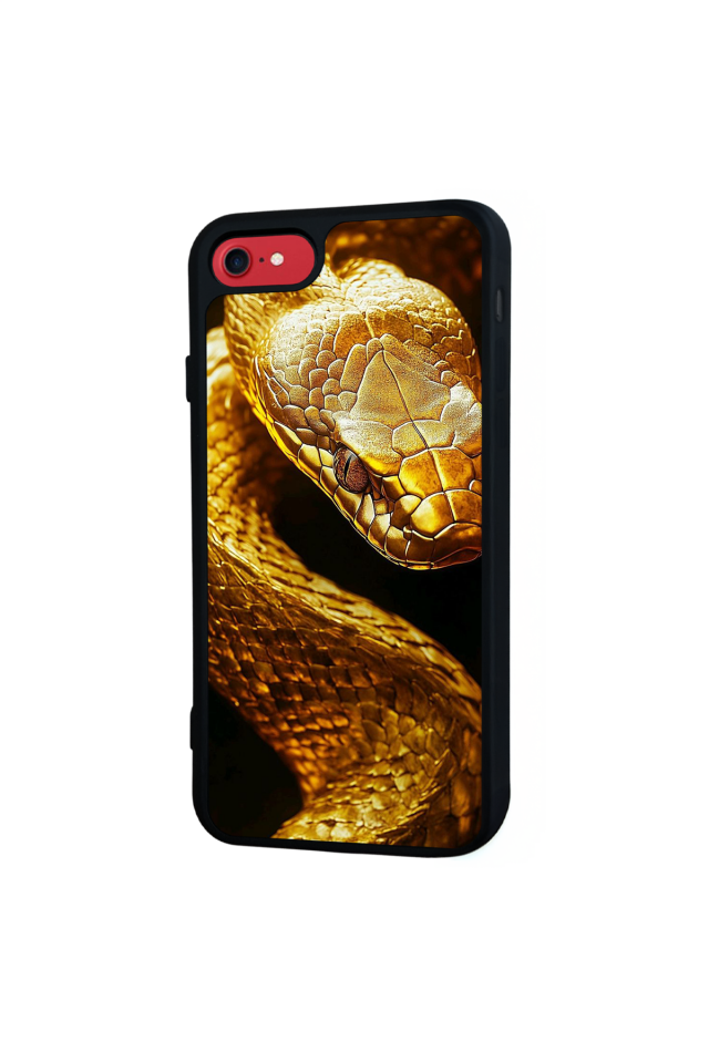 iPhone SE Uyumlu Yılan Tasarımlı Glossy Premium Kılıf