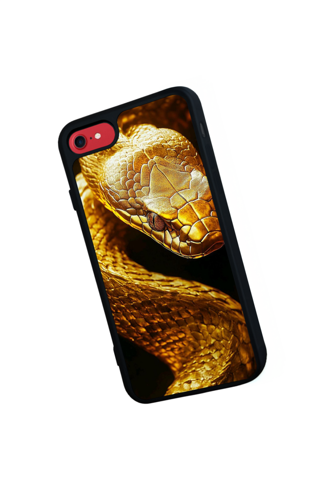 iPhone SE Uyumlu Yılan Tasarımlı Glossy Premium Kılıf