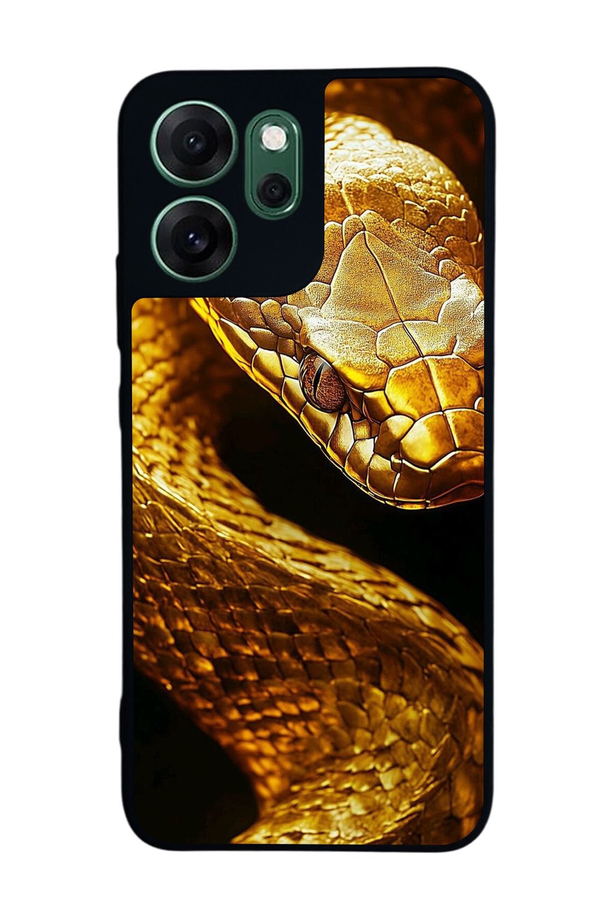 Oppo Reno 14F Uyumlu Yılan Tasarımlı Glossy Premium Kılıf