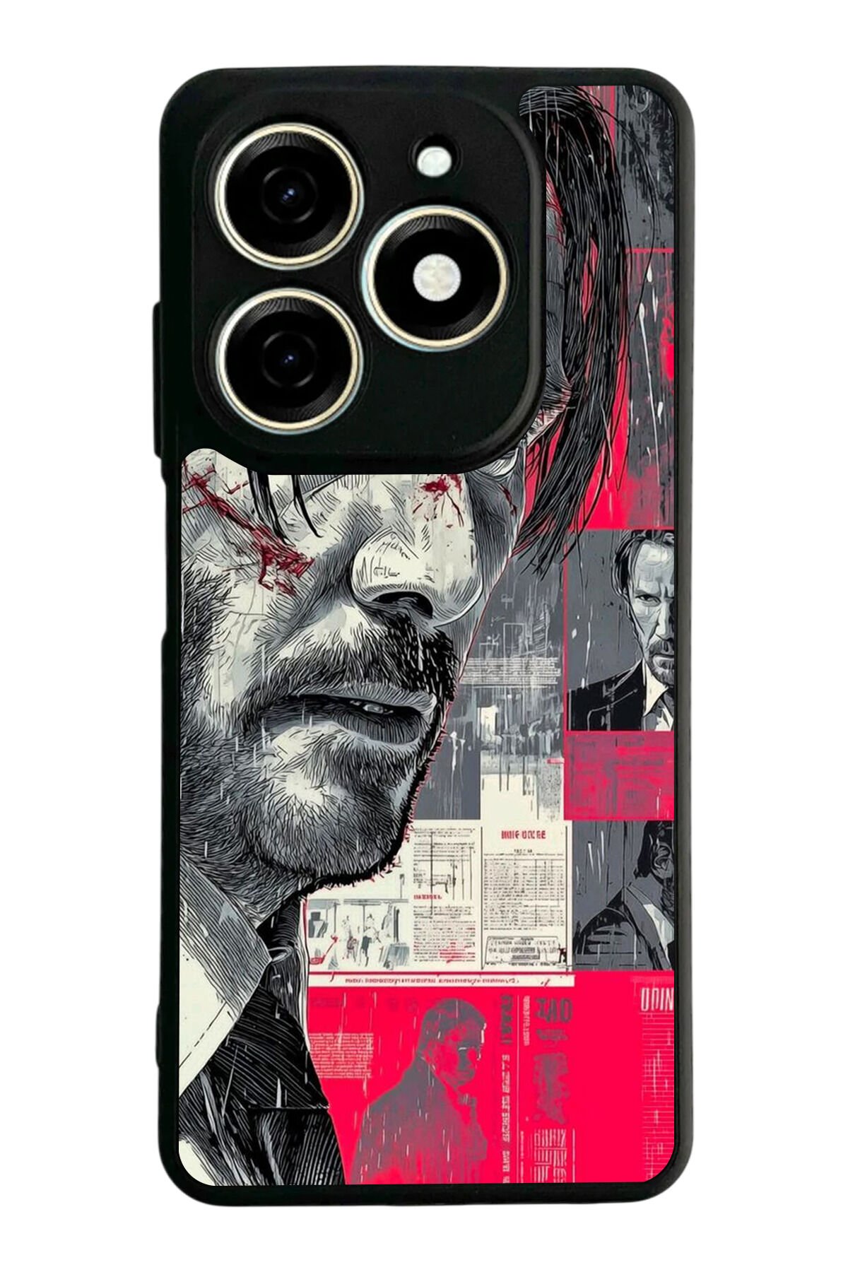 Tecno Spark 20/20C Uyumlu JohnWick Tasarımlı Glossy Premium Kılıf