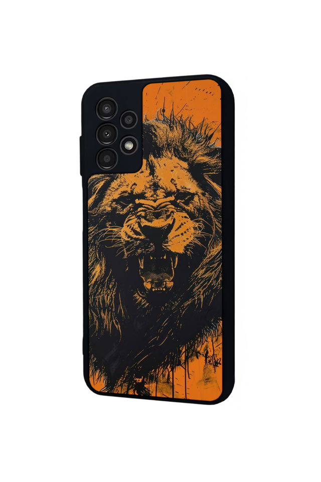 Samsung Galaxy A23 Uyumlu Aslan Tasarımlı Glossy Premium Kılıf