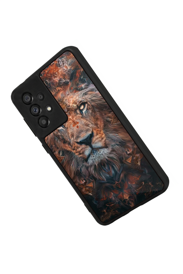 Samsung Galaxy A73 Uyumlu Aslan Tasarımlı Glossy Premium Kılıf