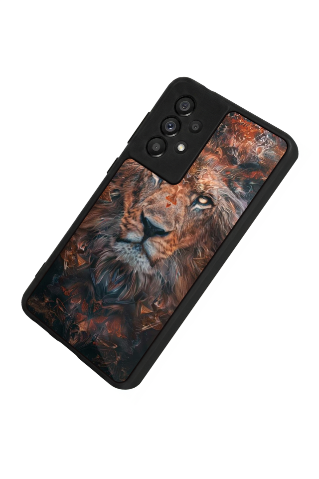 Samsung Galaxy A73 Uyumlu Aslan Tasarımlı Glossy Premium Kılıf