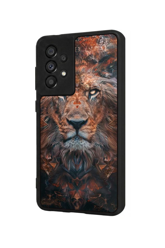 Samsung Galaxy A73 Uyumlu Aslan Tasarımlı Glossy Premium Kılıf