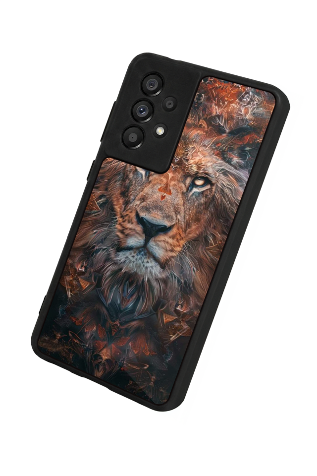 Samsung Galaxy A73 Uyumlu Aslan Tasarımlı Glossy Premium Kılıf