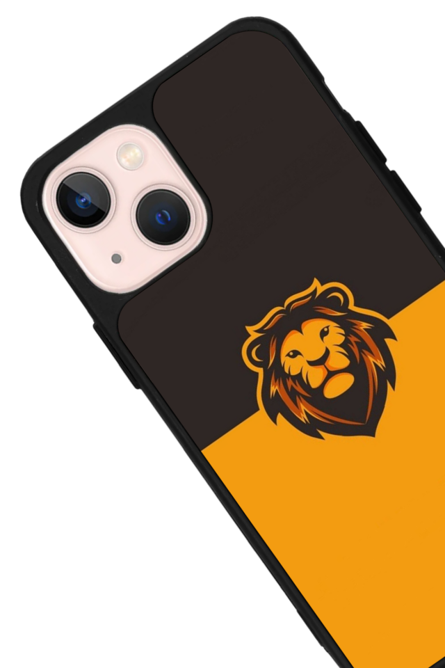 iPhone 14 Plus Uyumlu Aslan Tasarımlı Glossy Premium Kılıf