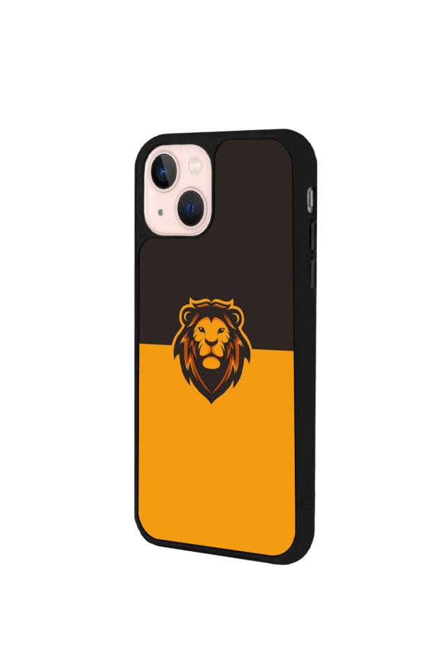 iPhone 14 Plus Uyumlu Aslan Tasarımlı Glossy Premium Kılıf