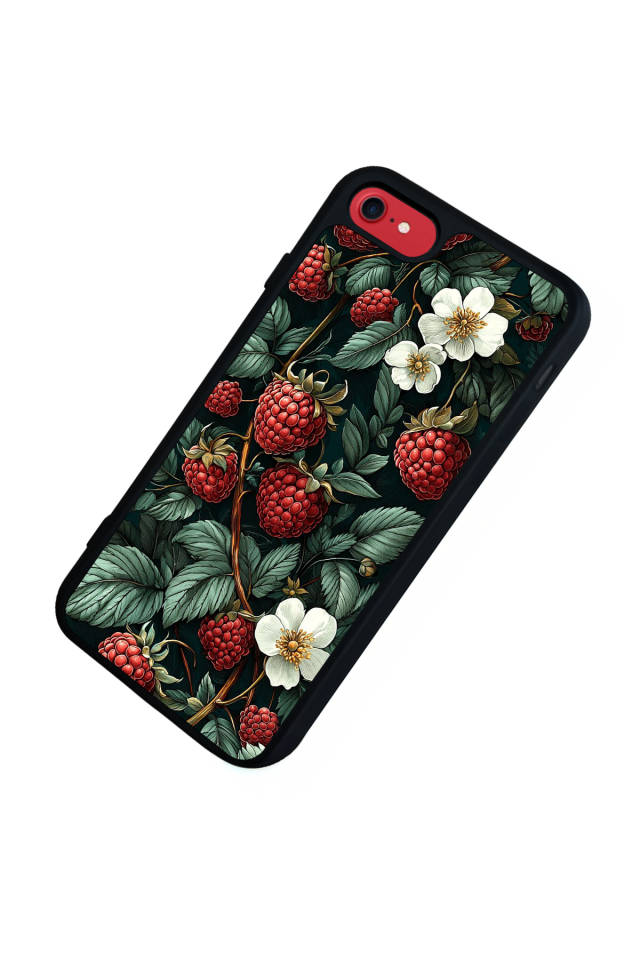 iPhone 8 Uyumlu Botanik Tasarımlı Glossy Premium Kılıf