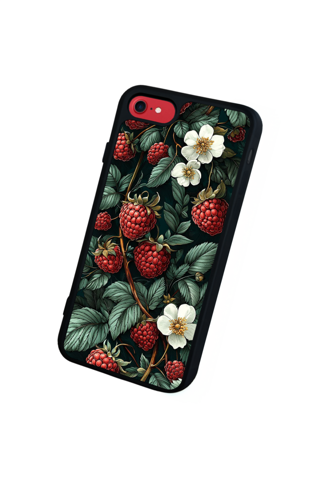 iPhone 8 Uyumlu Botanik Tasarımlı Glossy Premium Kılıf