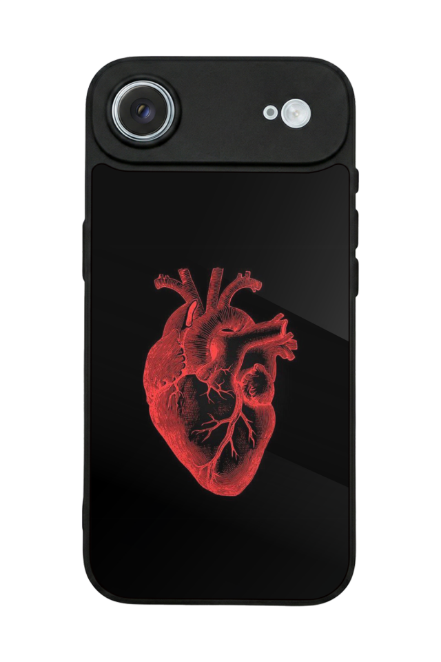 iPhone 17 Air Uyumlu Kalp Love Tasarımlı Glossy Premium Kılıf