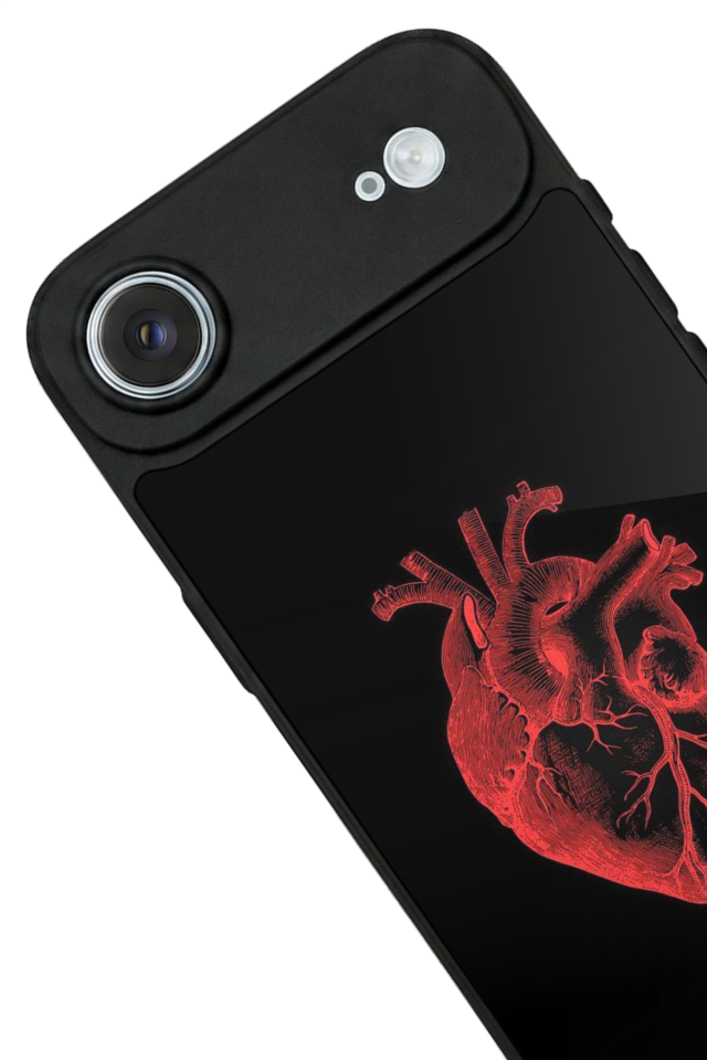 iPhone 17 Air Uyumlu Kalp Love Tasarımlı Glossy Premium Kılıf