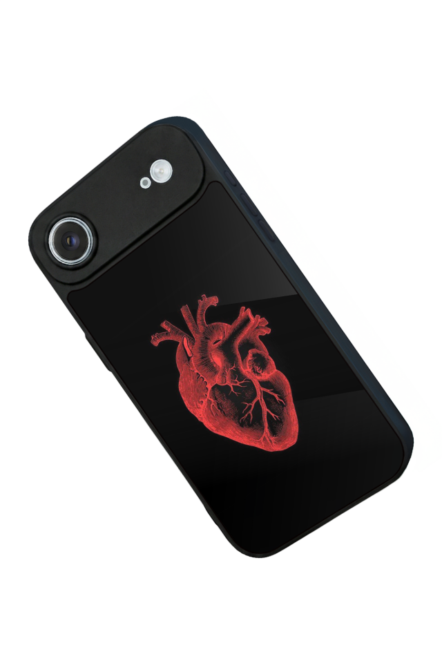 iPhone 17 Air Uyumlu Kalp Love Tasarımlı Glossy Premium Kılıf